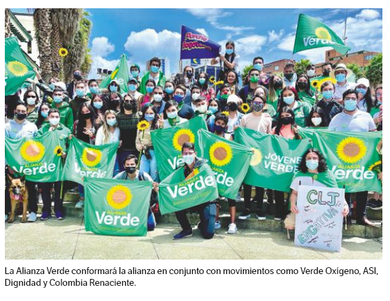 Noticia en El Espectador: Así quedó la baraja de los verdes y Centro Esperanza con miras al Senado